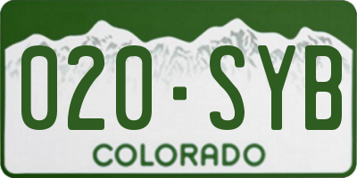 CO license plate 020SYB