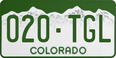 CO license plate 020TGL
