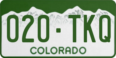CO license plate 020TKQ