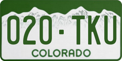 CO license plate 020TKU