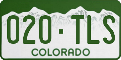 CO license plate 020TLS