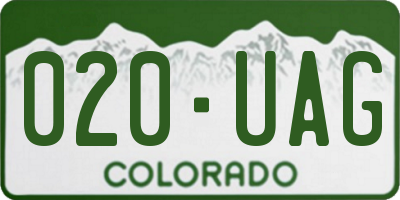 CO license plate 020UAG