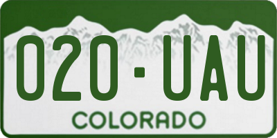 CO license plate 020UAU