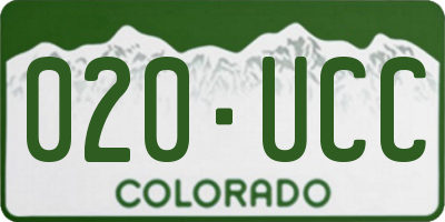 CO license plate 020UCC
