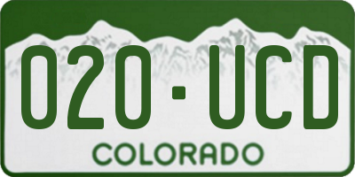 CO license plate 020UCD