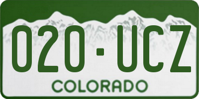 CO license plate 020UCZ