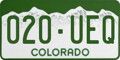 CO license plate 020UEQ