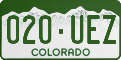 CO license plate 020UEZ