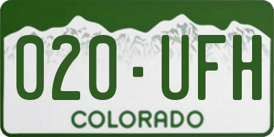 CO license plate 020UFH