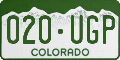 CO license plate 020UGP