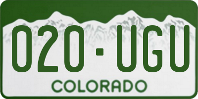 CO license plate 020UGU