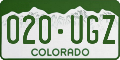 CO license plate 020UGZ