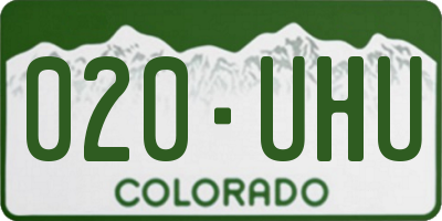 CO license plate 020UHU