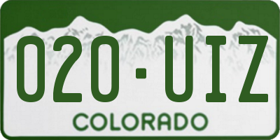 CO license plate 020UIZ