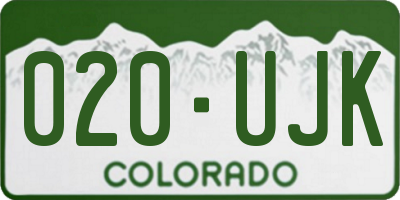 CO license plate 020UJK