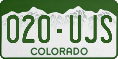 CO license plate 020UJS