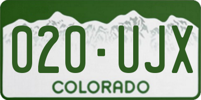 CO license plate 020UJX
