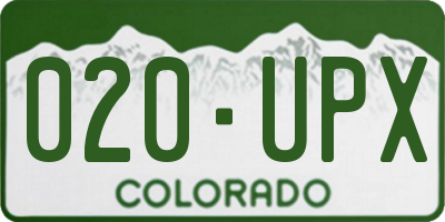 CO license plate 020UPX