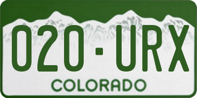 CO license plate 020URX