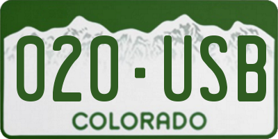CO license plate 020USB