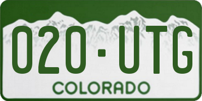CO license plate 020UTG