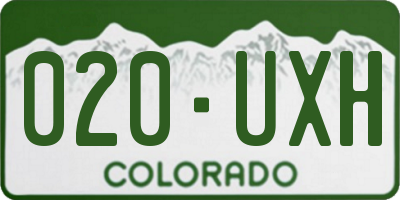 CO license plate 020UXH