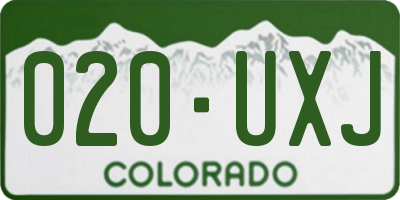 CO license plate 020UXJ