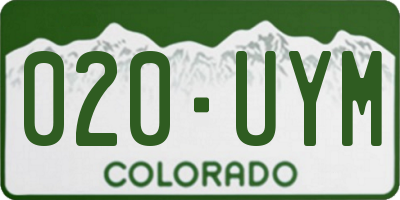 CO license plate 020UYM