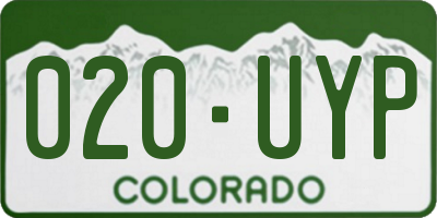 CO license plate 020UYP