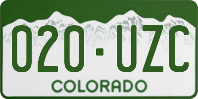 CO license plate 020UZC