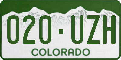 CO license plate 020UZH