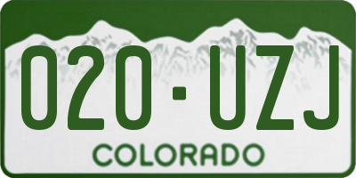 CO license plate 020UZJ