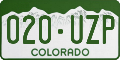 CO license plate 020UZP