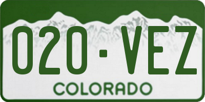 CO license plate 020VEZ