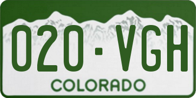 CO license plate 020VGH