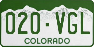 CO license plate 020VGL