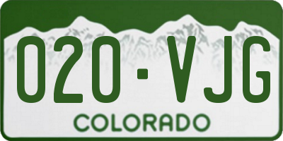 CO license plate 020VJG