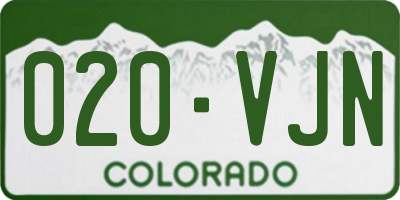 CO license plate 020VJN