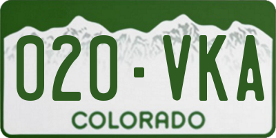 CO license plate 020VKA