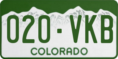 CO license plate 020VKB