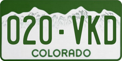 CO license plate 020VKD