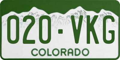 CO license plate 020VKG