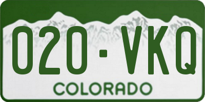 CO license plate 020VKQ