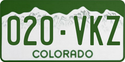 CO license plate 020VKZ
