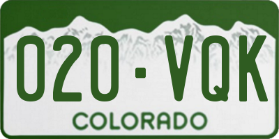 CO license plate 020VQK