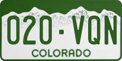 CO license plate 020VQN