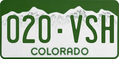 CO license plate 020VSH