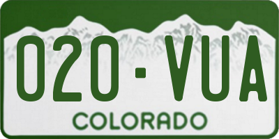 CO license plate 020VUA