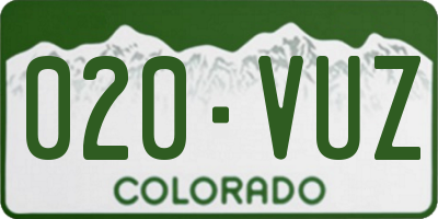 CO license plate 020VUZ