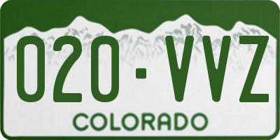 CO license plate 020VVZ